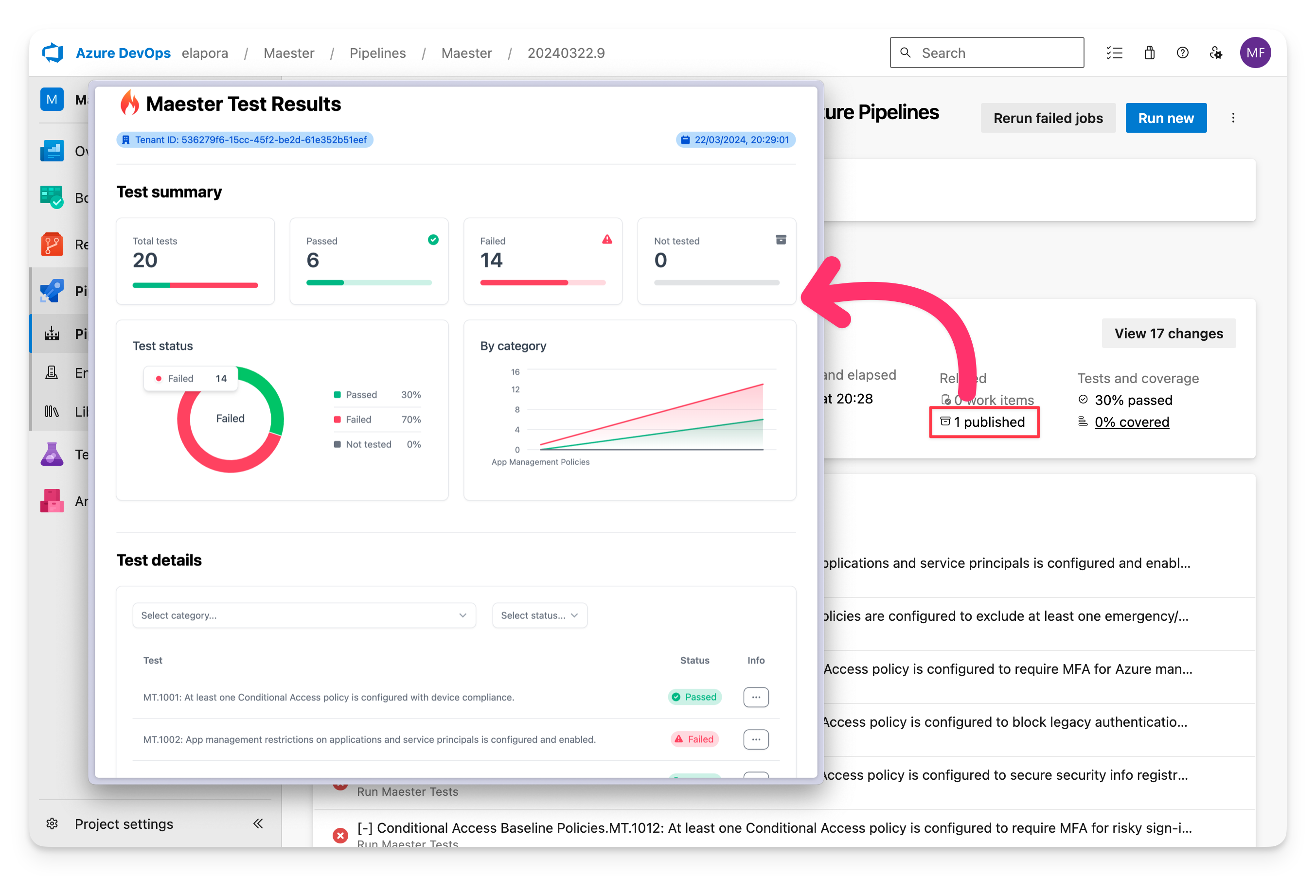 Screenshot of the downloaded M365Advisor report